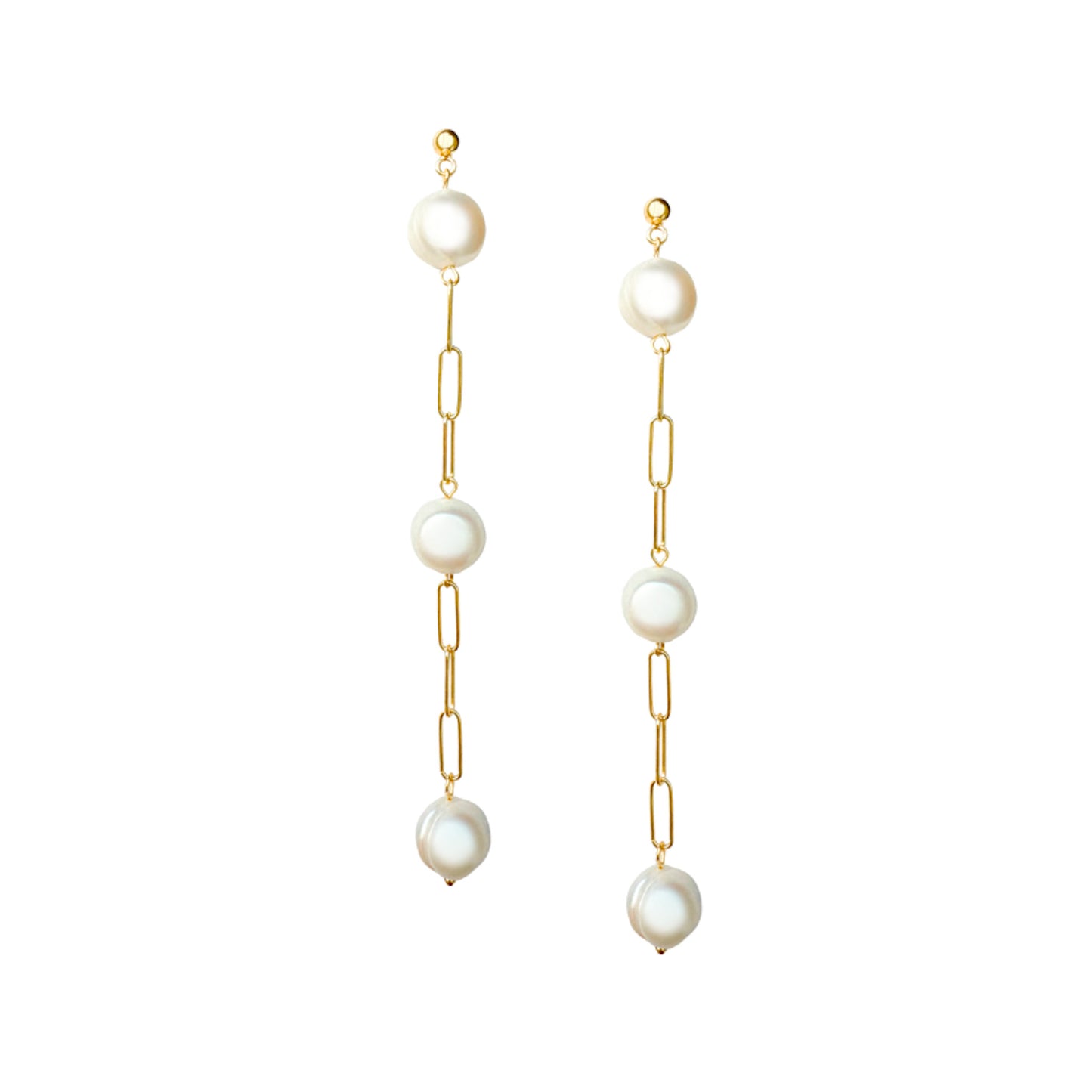 Pearl Chain Earrings – Grace in Motion