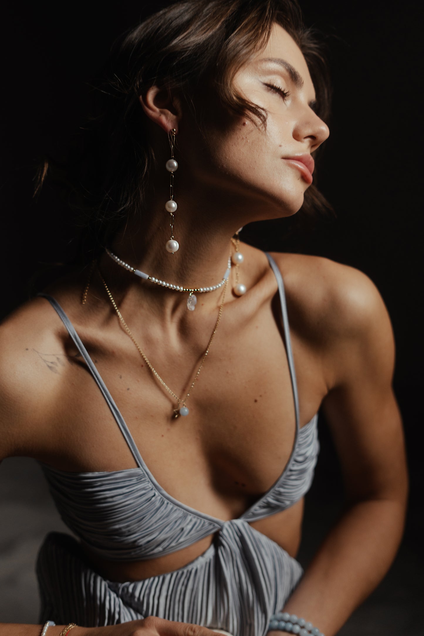 Pearl Chain Earrings – Grace in Motion