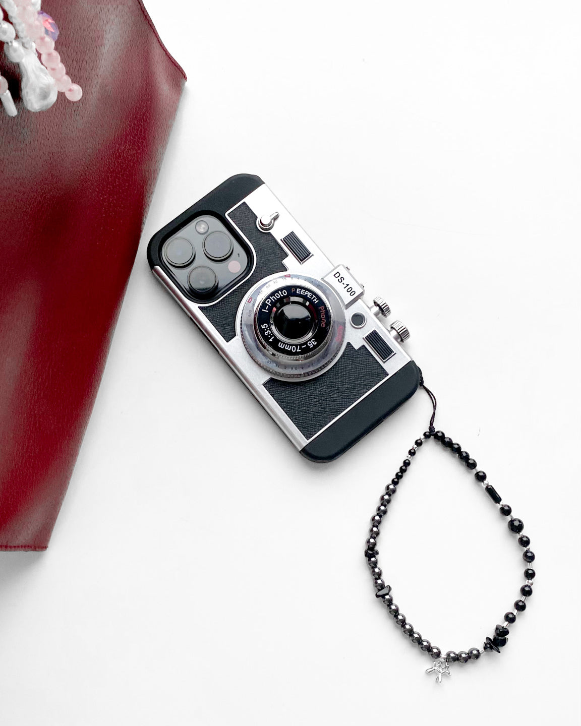 Onyx & Hematite Phone Charm