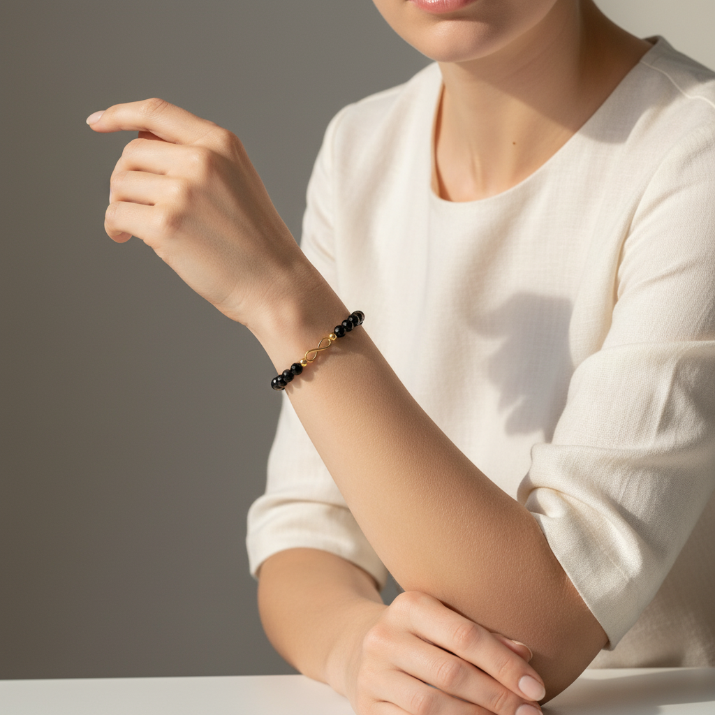 Onyx Infinity Bracelet