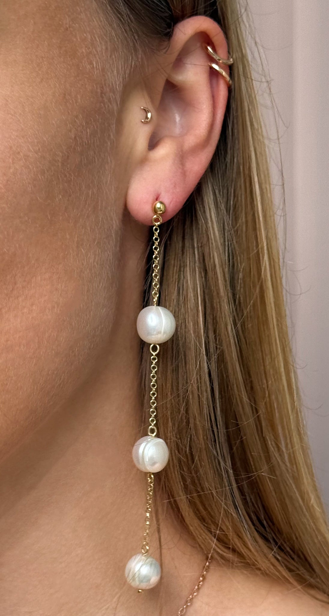 Pearl Cascade Earrings – Timeless Elegance