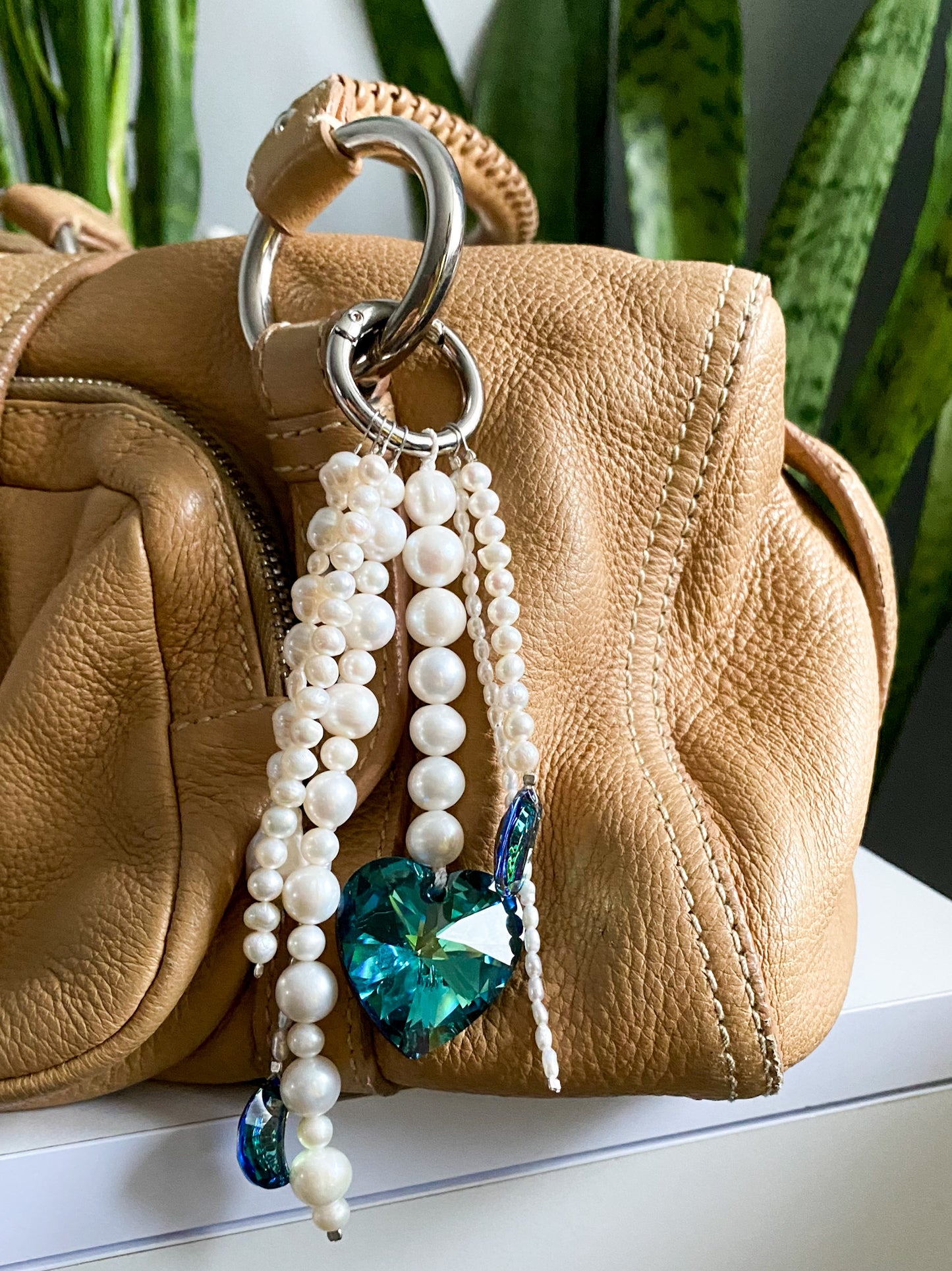 Pearl & Swarovski Moonlight Bag Charm – One of a Kind