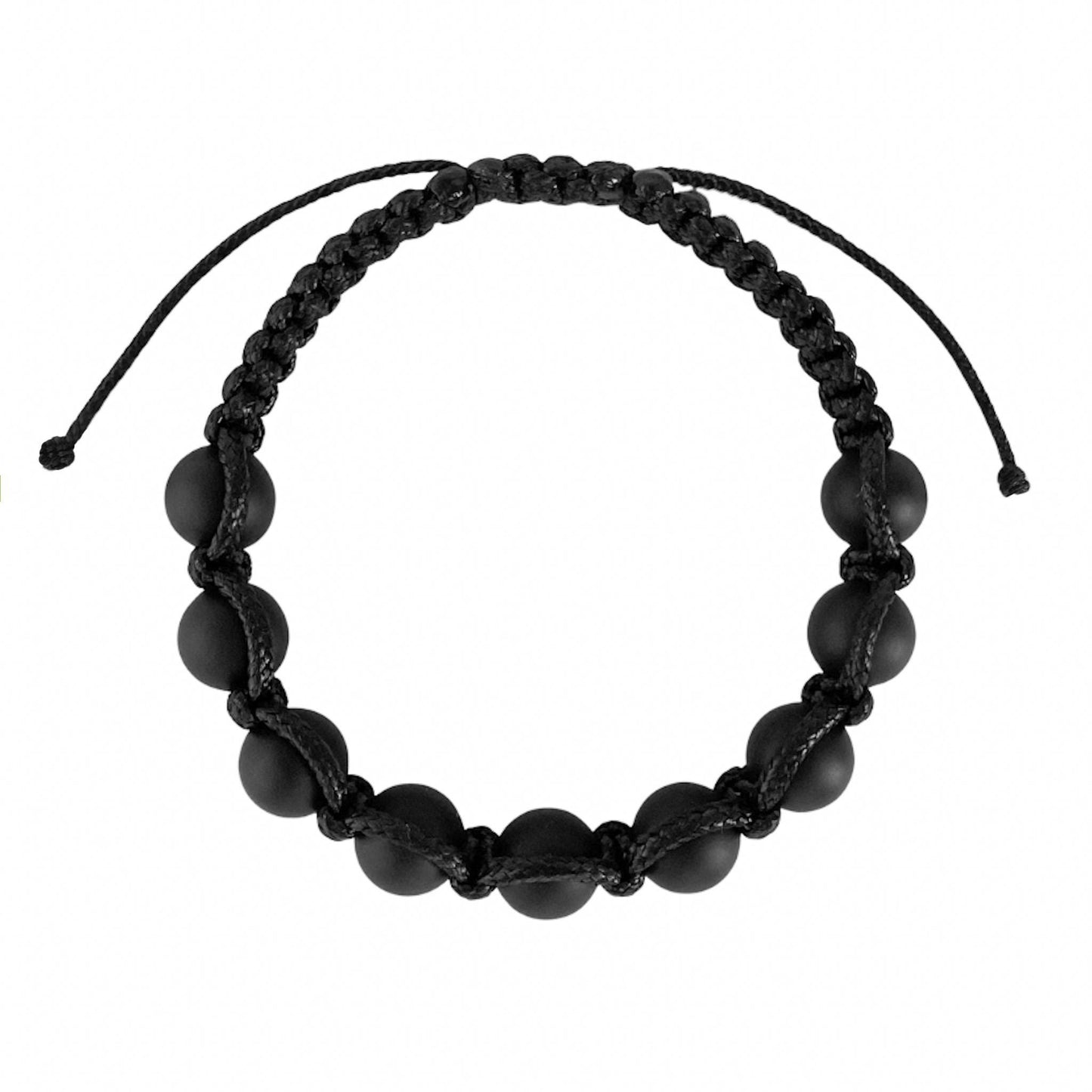 Men’s Braided Bracelet with matte Onyx – Protection and Strength