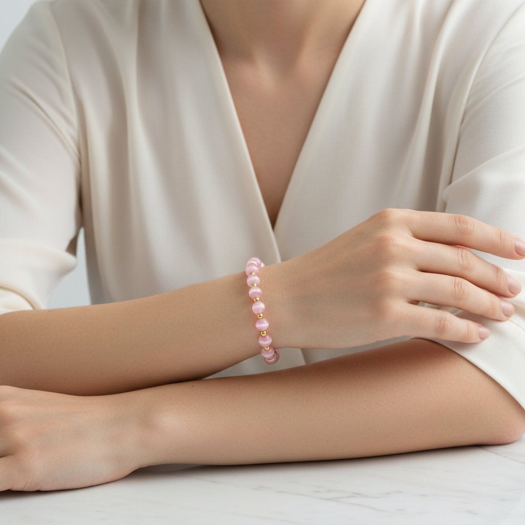 Pink Cat’s Eye Bracelet
