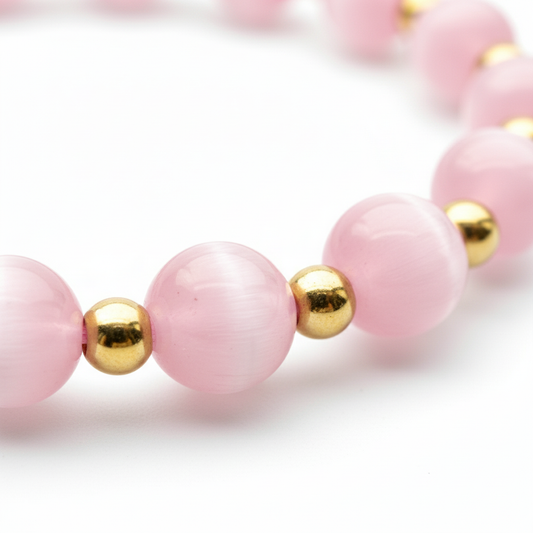 Pink Cat’s Eye Bracelet