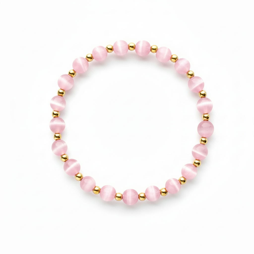 Pink Cat’s Eye Bracelet