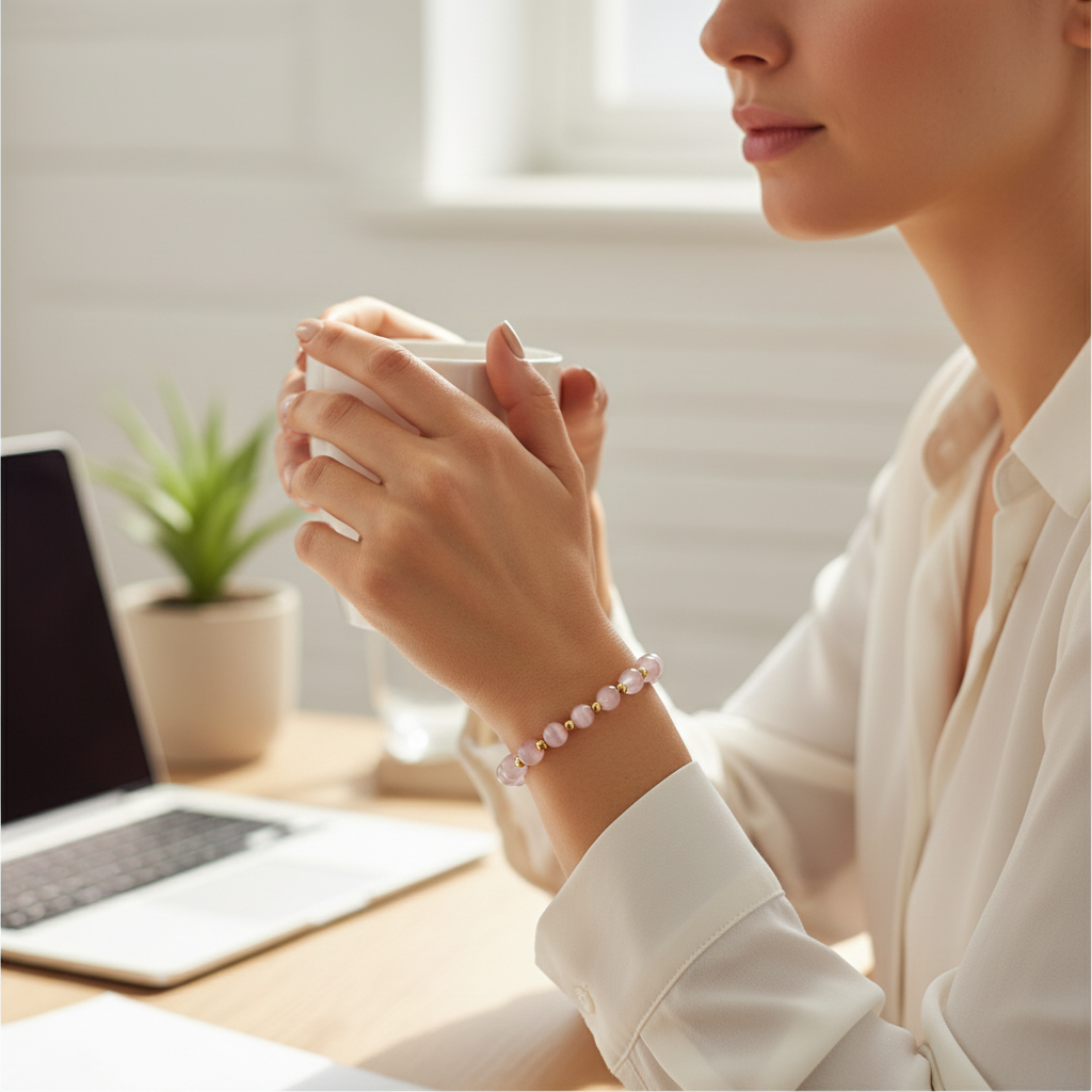 Pink Cat’s Eye Bracelet