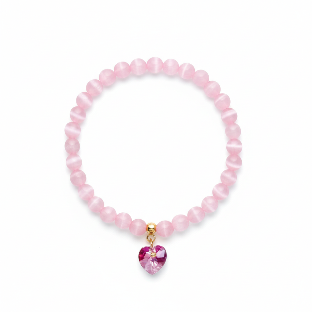 Pink Cat’s Eye Manifestation Bracelet