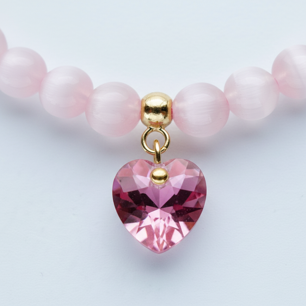 Pink Cat’s Eye Manifestation Bracelet