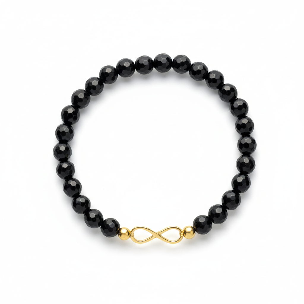 Onyx Infinity Bracelet