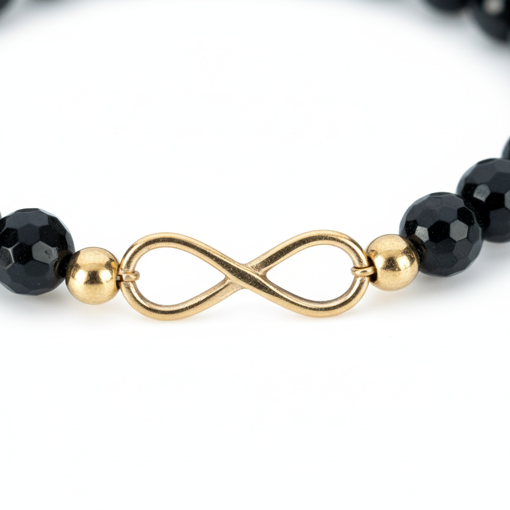 Onyx Infinity Bracelet
