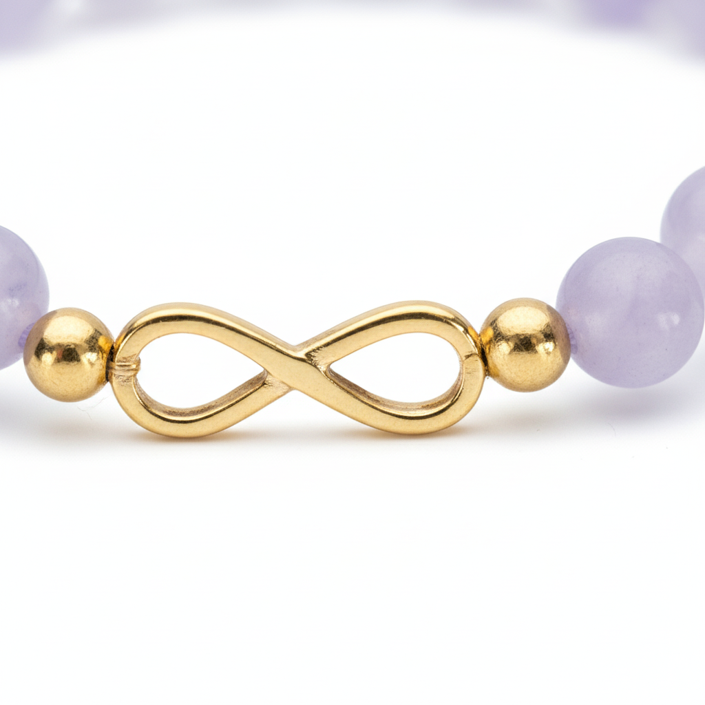 Blue Agate Infinity Bracelet
