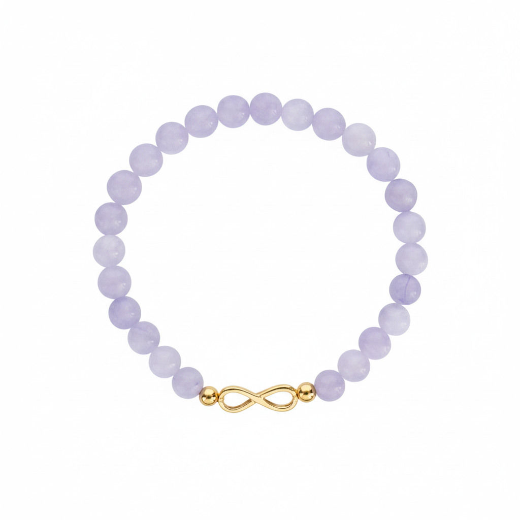 Blue Agate Infinity Bracelet