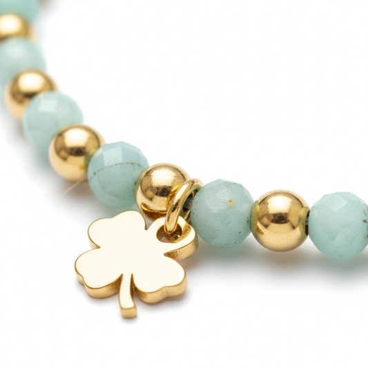 Amazonite Clover Bracelet