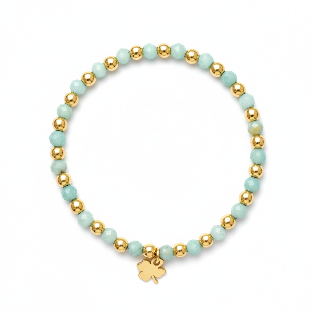Amazonite Clover Bracelet
