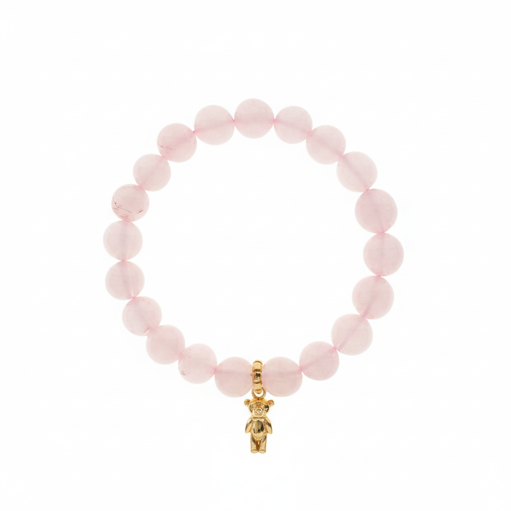 Rose Quartz Teddy Bracelet
