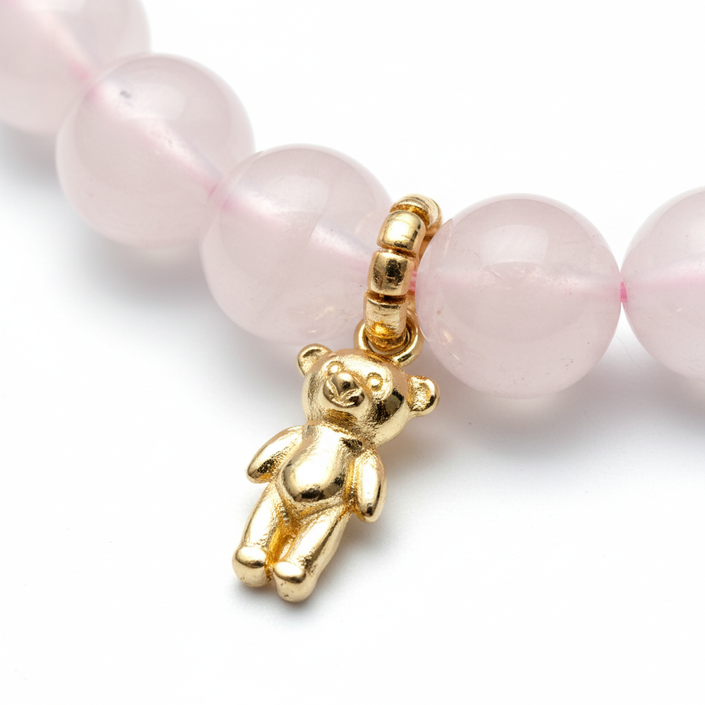 Rose Quartz Teddy Bracelet