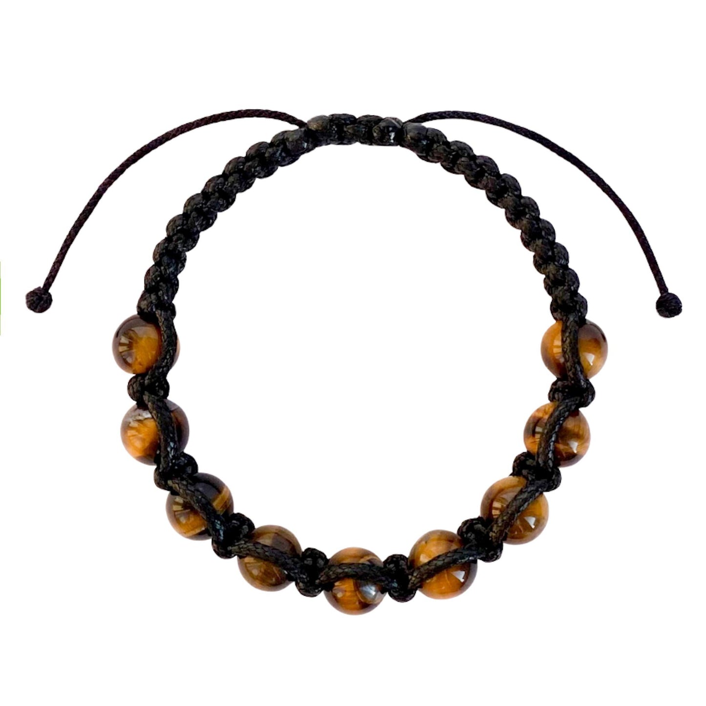 Men's Braided Bracelet with Tiger's Eye – Focus and Courage