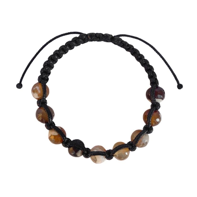 Men’s Braided Bracelet with Botswana Agate – Balance and Emotional Clarity