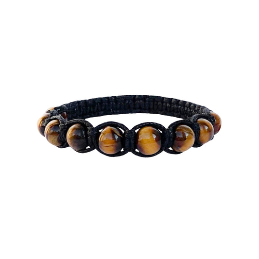 Men's Braided Bracelet with Tiger's Eye – Focus and Courage