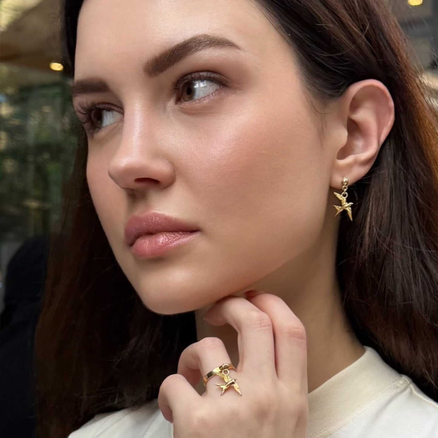 Golden Swallow Earrings – A Symbol of Freedom