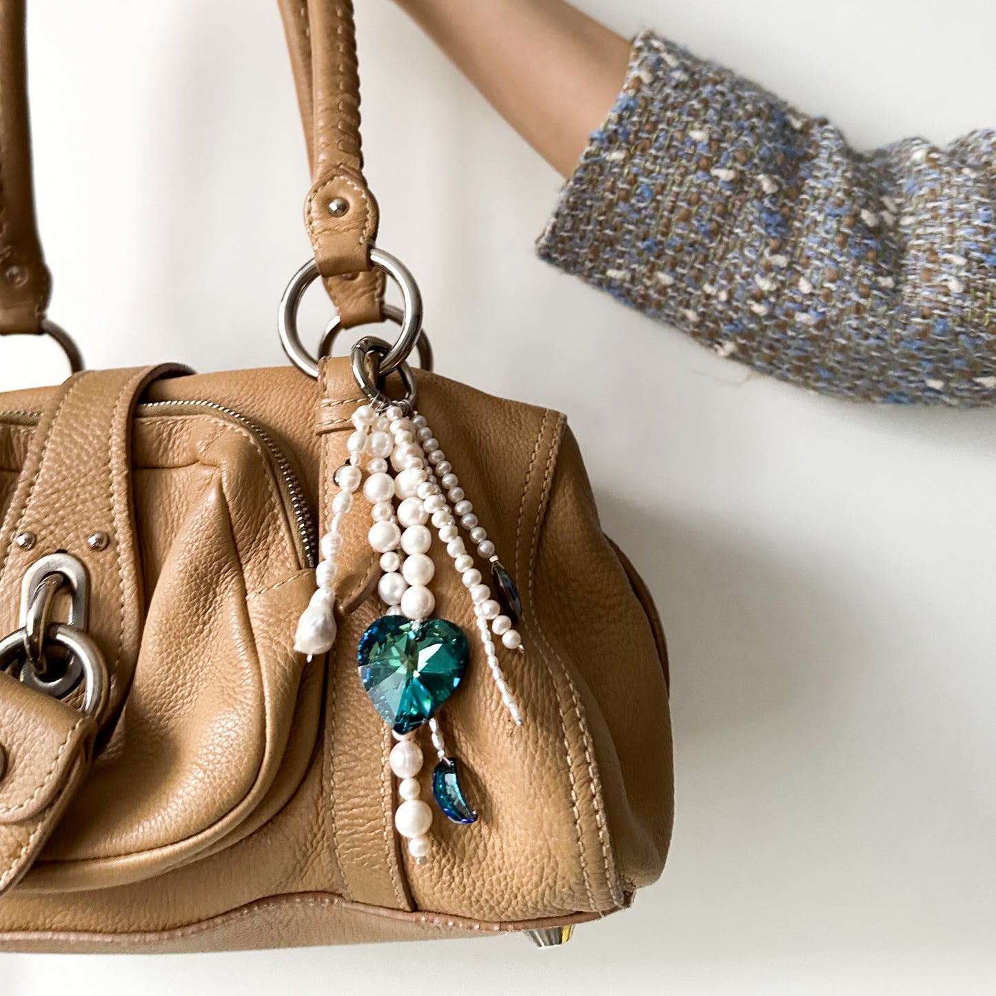 Pearl & Swarovski Moonlight Bag Charm – One of a Kind