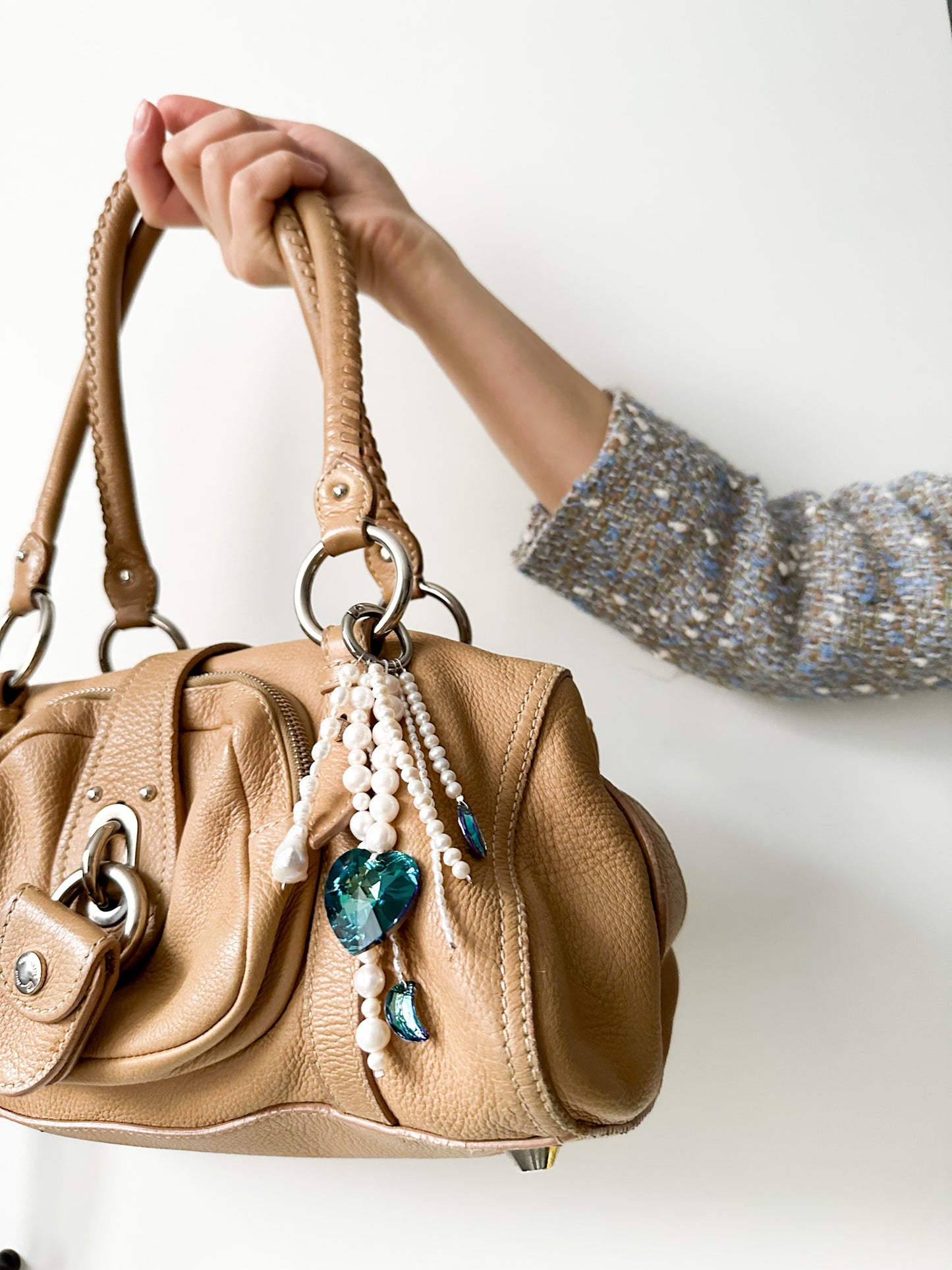 Pearl & Swarovski Moonlight Bag Charm – One of a Kind