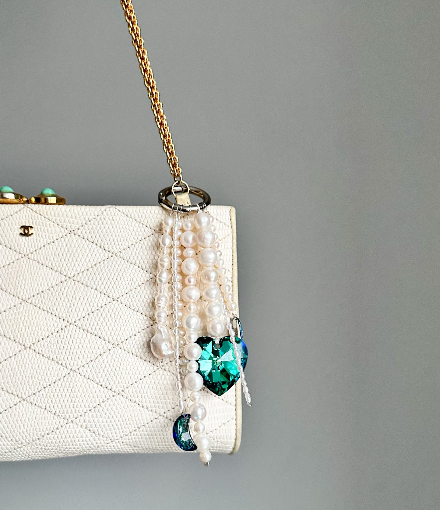 Pearl & Swarovski Moonlight Bag Charm – One of a Kind