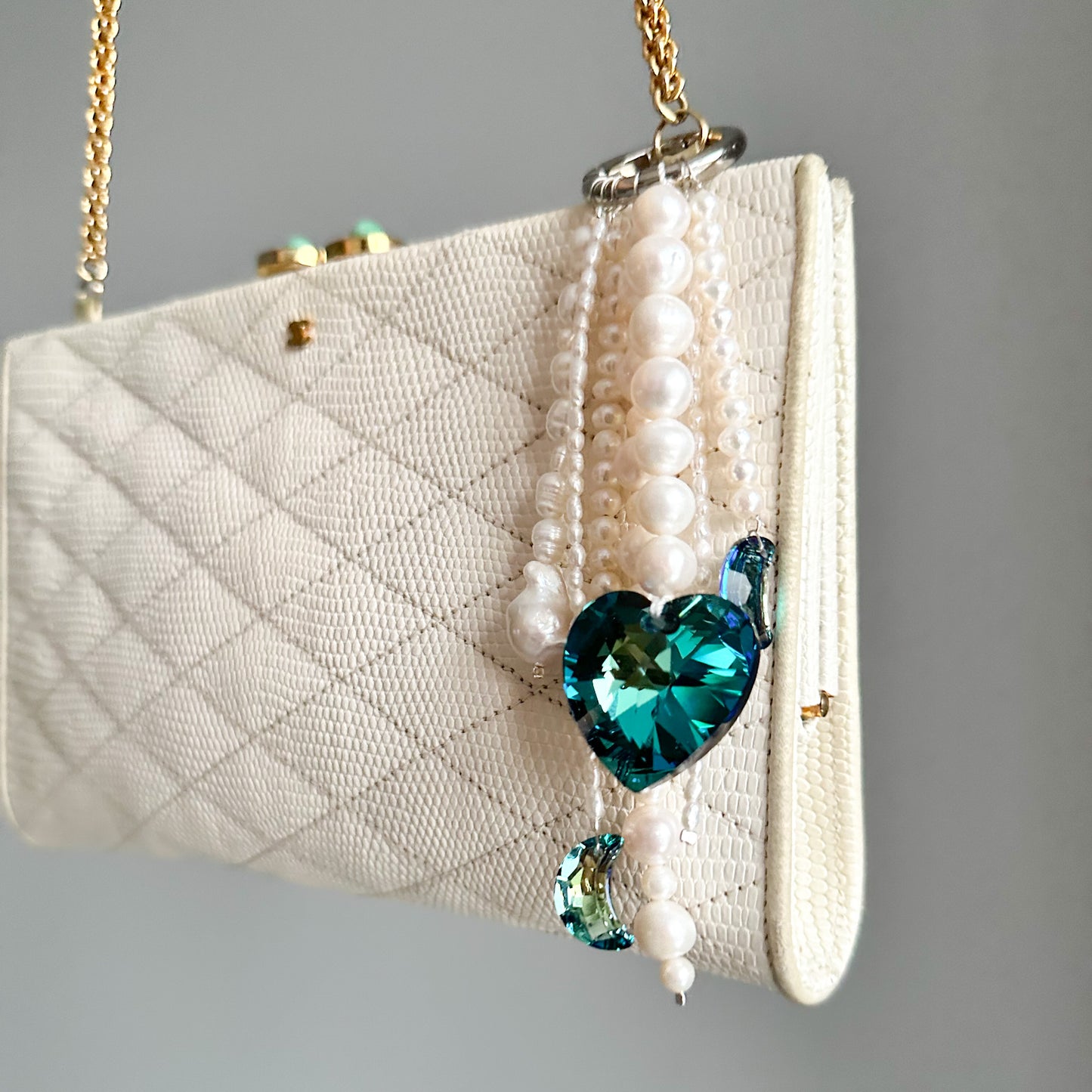 Pearl & Swarovski Moonlight Bag Charm – One of a Kind