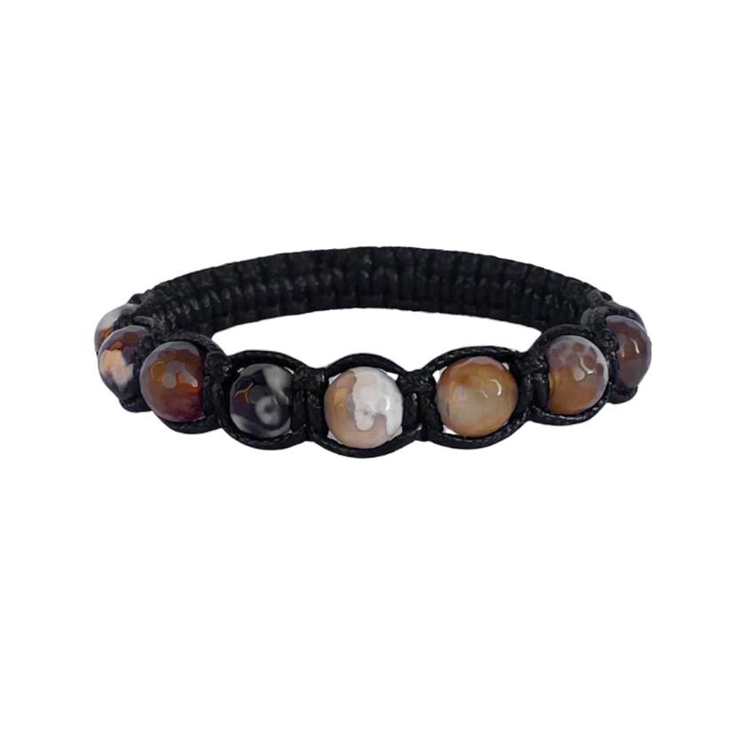 Men’s Braided Bracelet with Botswana Agate – Balance and Emotional Clarity