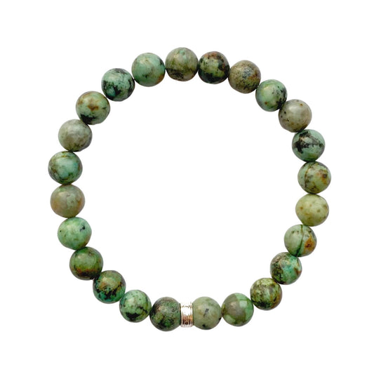 Men's Bracelet Silver Serenity Jasper Bracelet