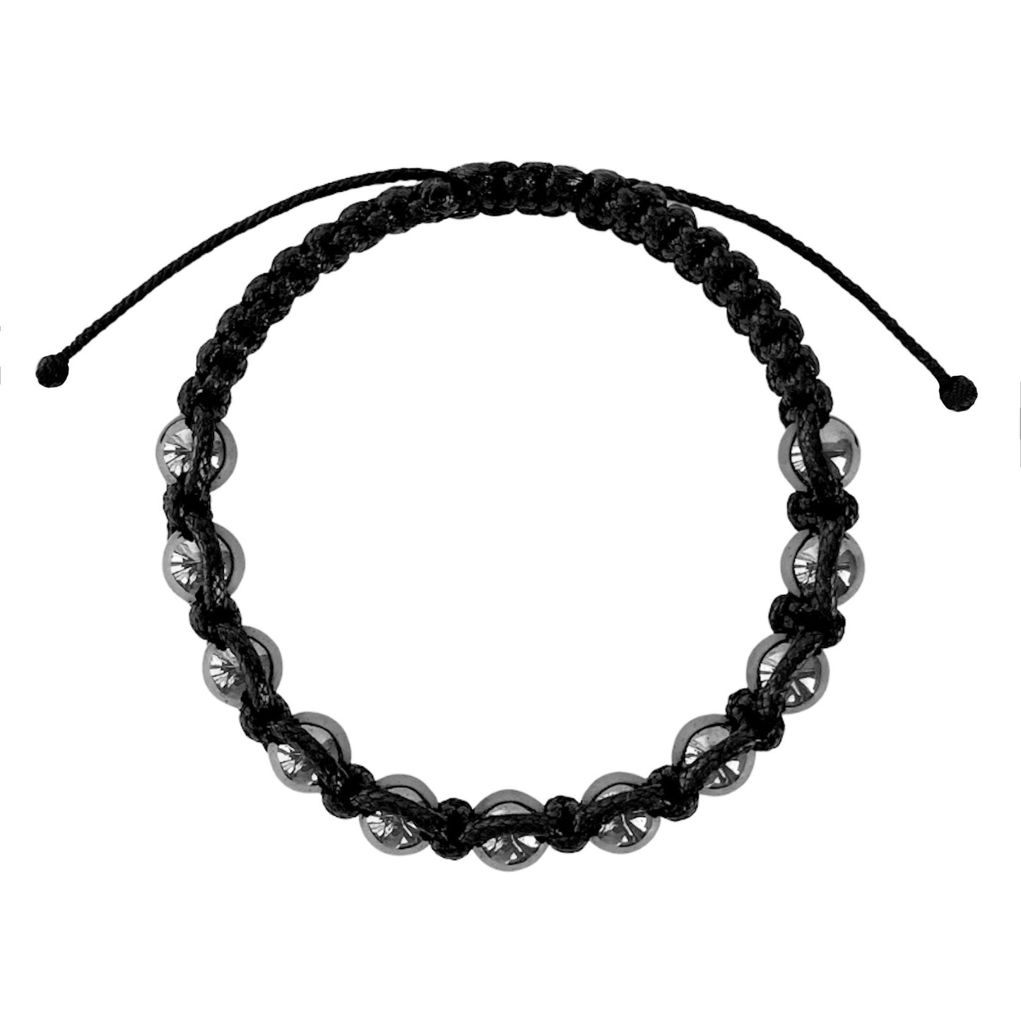 Men's Braided Bracelet with Hematite – Grounding and Protection