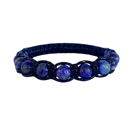 Men's Braided Bracelet with Lapis Lazuli – Wisdom and Truth