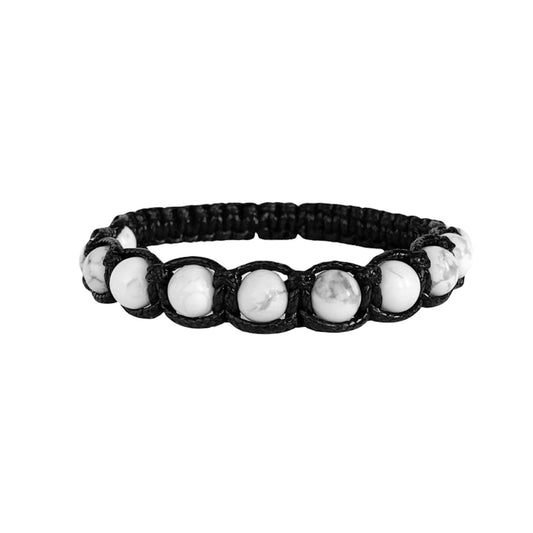 Men’s Braided Bracelet with Howlite – Harmony and Style Combined