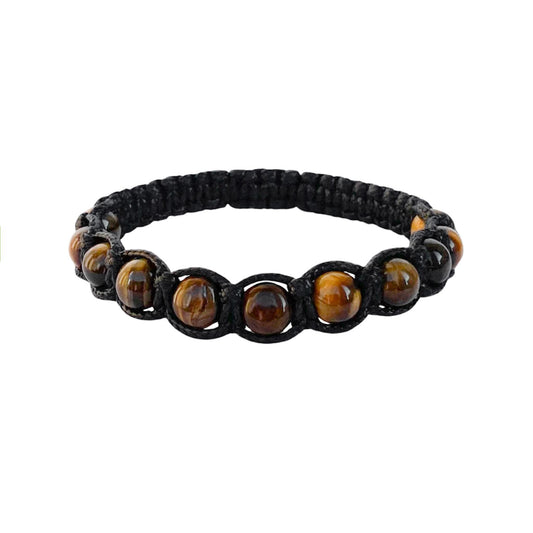 Men's Braided Bracelet with Tiger's Eye – Courage and Focus