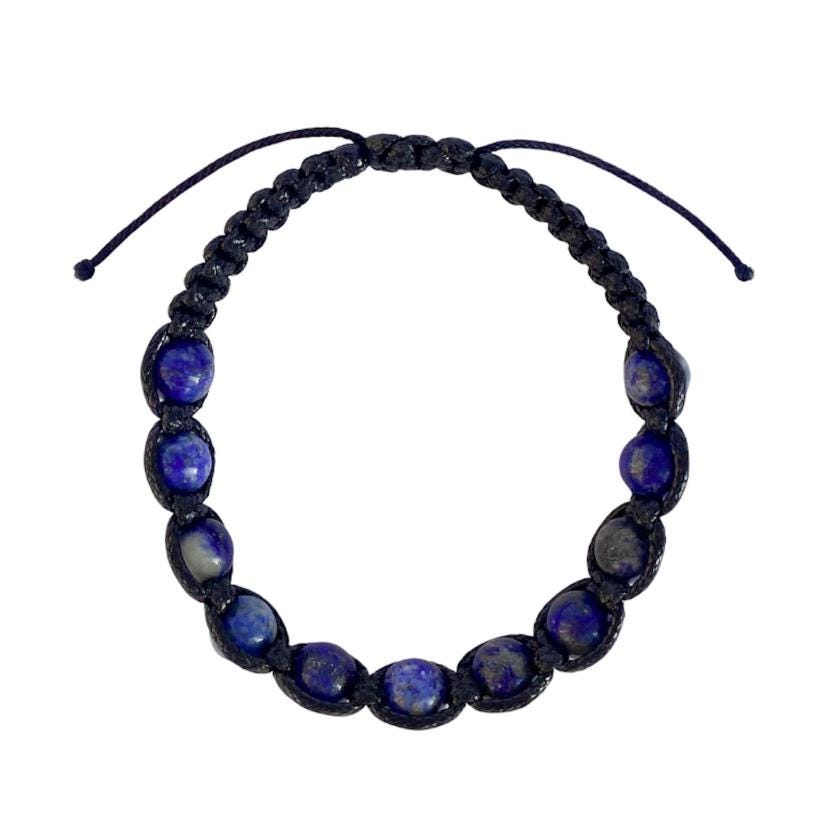 Men's Braided Bracelet with Lapis Lazuli – Wisdom and Truth